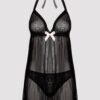 Lovehoney Plus Size Barely There Sheer Black Babydoll Set