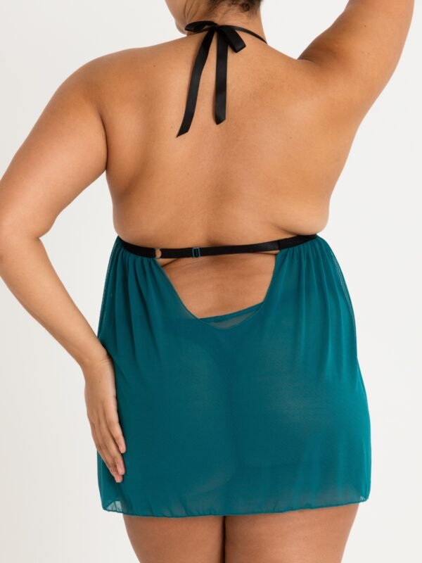 Lovehoney Plus Size Barely There Sheer Green Babydoll Set