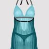 Lovehoney Plus Size Barely There Sheer Green Babydoll Set
