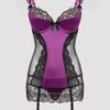 Lovehoney Plus Size Treasure Me Purple Plunge Chemise Set