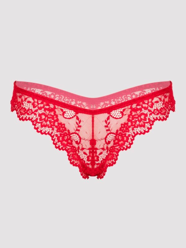 Lovehoney Plus Size Bombshell Red Lace Babydoll Set