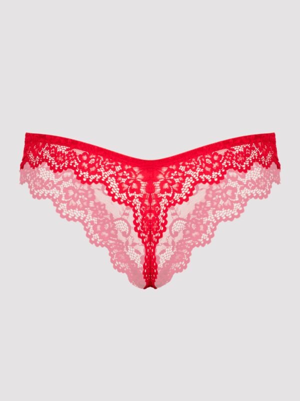 Lovehoney Plus Size Bombshell Red Lace Babydoll Set