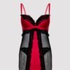 Lovehoney Plus Size Empress Red Satin and Lace Chemise Set