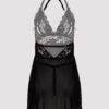Lovehoney Plus Size Peek-a-Boo Black Lace Babydoll Set