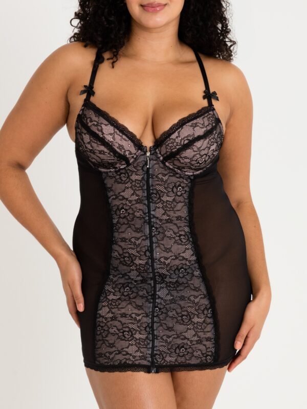 Lovehoney Plus Size Entice Me Black Lace Dress