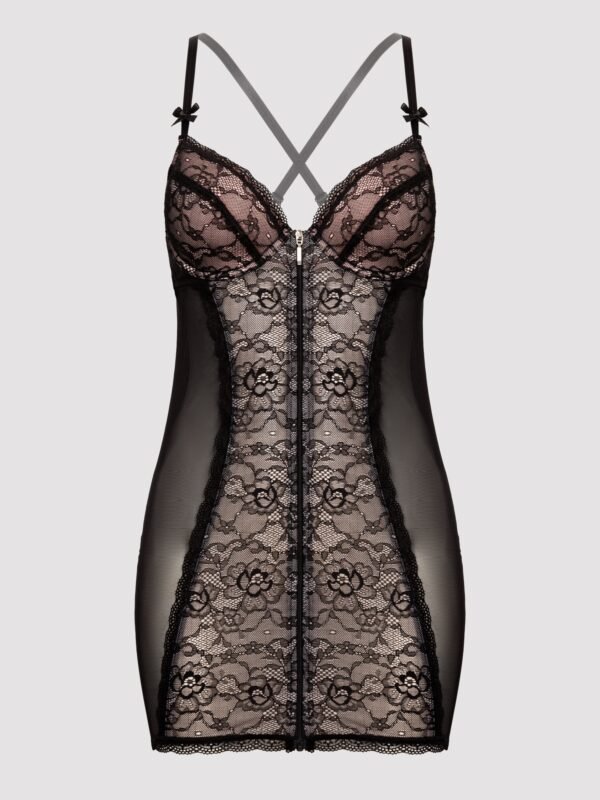 Lovehoney Plus Size Entice Me Black Lace Dress