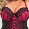 a39703g72735_4 Lovehoney Plus Size Boudoir Belle Cherry Push-Up Basque Set