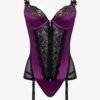Lovehoney Plus Size Treasure Me Purple Push-Up Basque Set