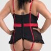 a44479g80123_3 Lovehoney Plus Size Empress Red Satin and Lace Basque Set