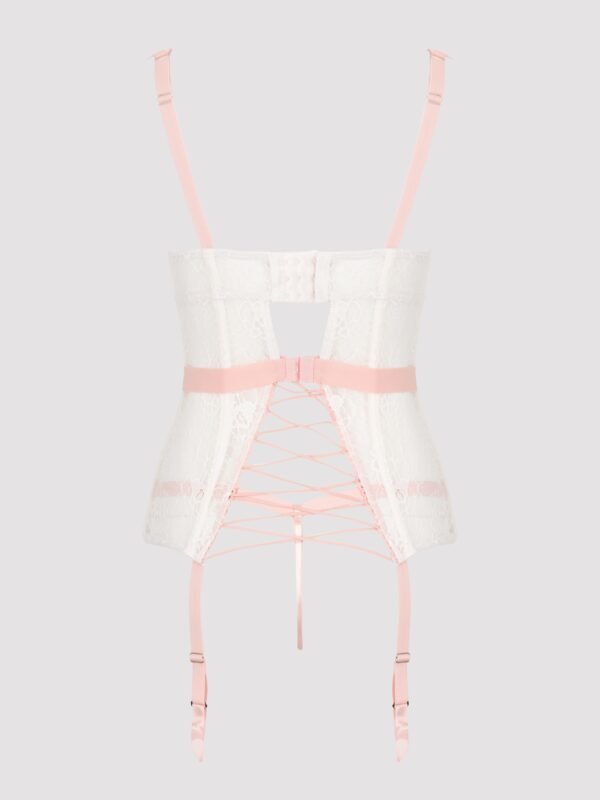 Lovehoney Plus Size Vintage Bliss Ivory Lace Open-Back Basque Set