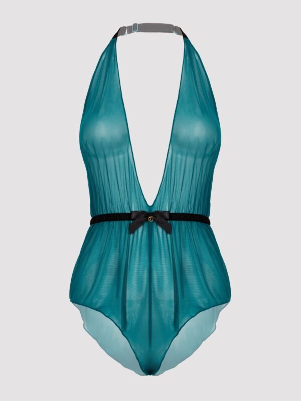 a37329g74247_6 Lovehoney Plus Size Barely There Sheer Green Crotchless Teddy