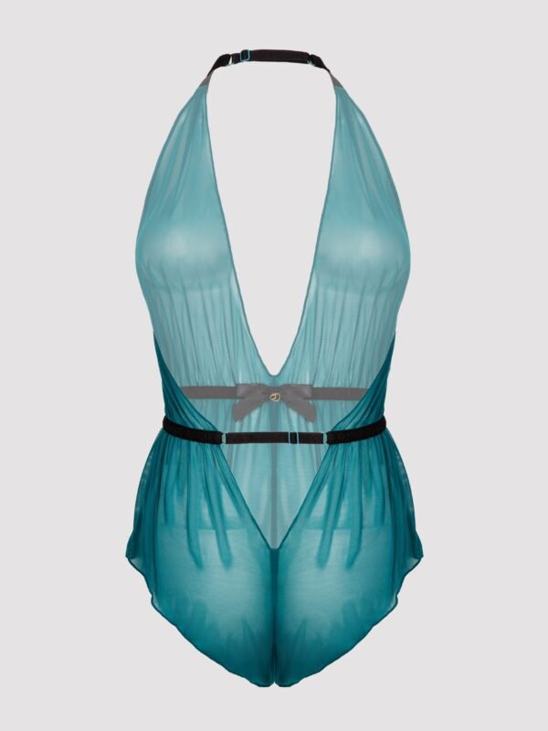 a37329g74247_7 Lovehoney Plus Size Barely There Sheer Green Crotchless Teddy