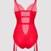Lovehoney Plus Size Seduce Me Red Push-Up Crotchless Teddy