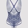Lovehoney Plus Size Late Night Liaison Blue Crotchless Lace Teddy