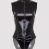 Lovehoney Plus Size Fierce Wet Look Peek-a-Boo Teddy