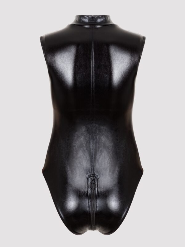 Lovehoney Plus Size Fierce Wet Look Peek-a-Boo Teddy