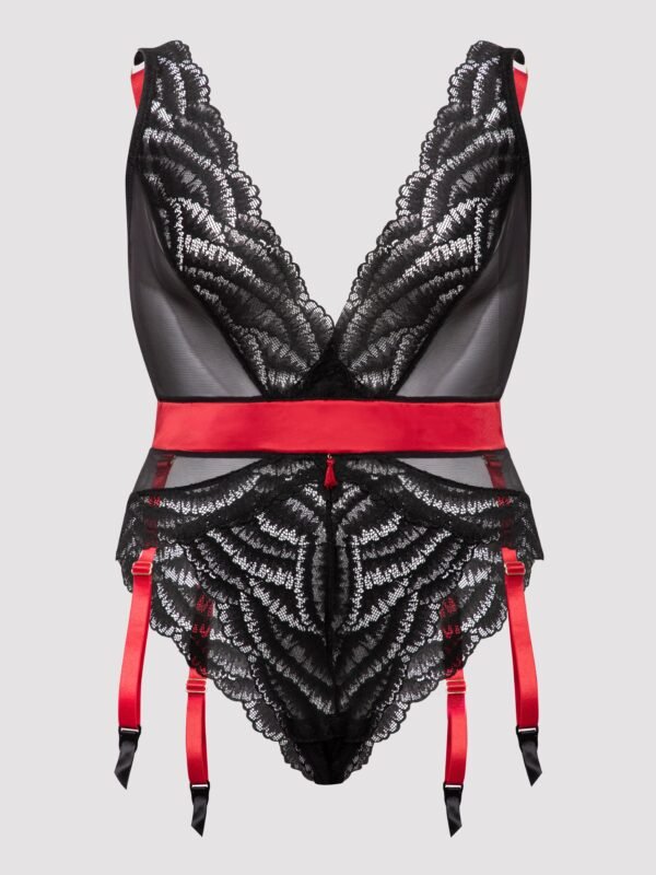 Lovehoney Plus Size Empress Red Satin and Lace Teddy