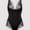 Lovehoney Plus Size Hourglass Black Smoothing Sleeveless Crotchless Teddy