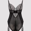 Lovehoney Plus Size Parisienne Charm Black Lace Crotchless Teddy