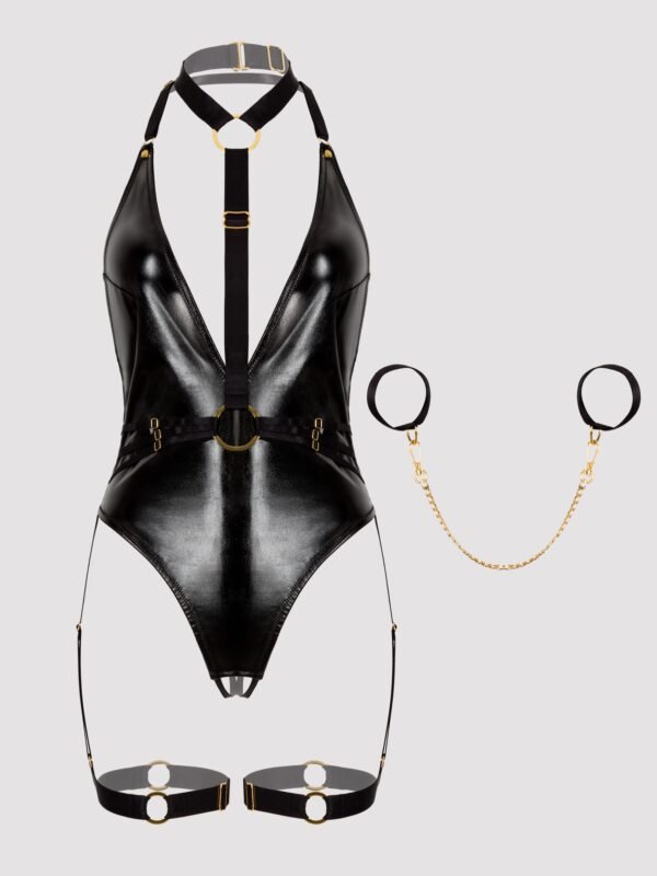a48972g86930_7 Lovehoney Plus Size Fierce Caged Desire Black Spanking Body and Harness Set