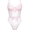 Oh La La Cheri Plus Size Pink Underwire Polka Dot Bow Body