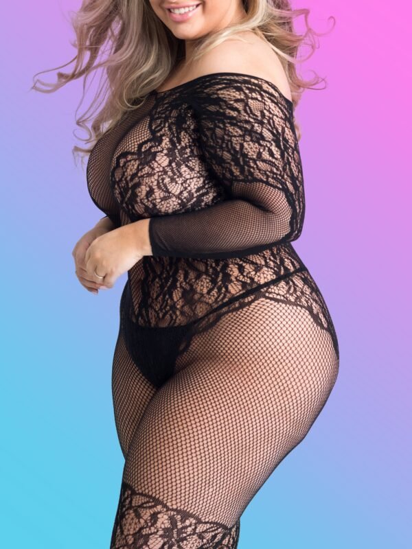 Lovehoney Plus Size All About That Lace Fishnet Bodystocking