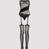 Lovehoney Plus Size Asymmetric Fishnet Garter Bodystocking