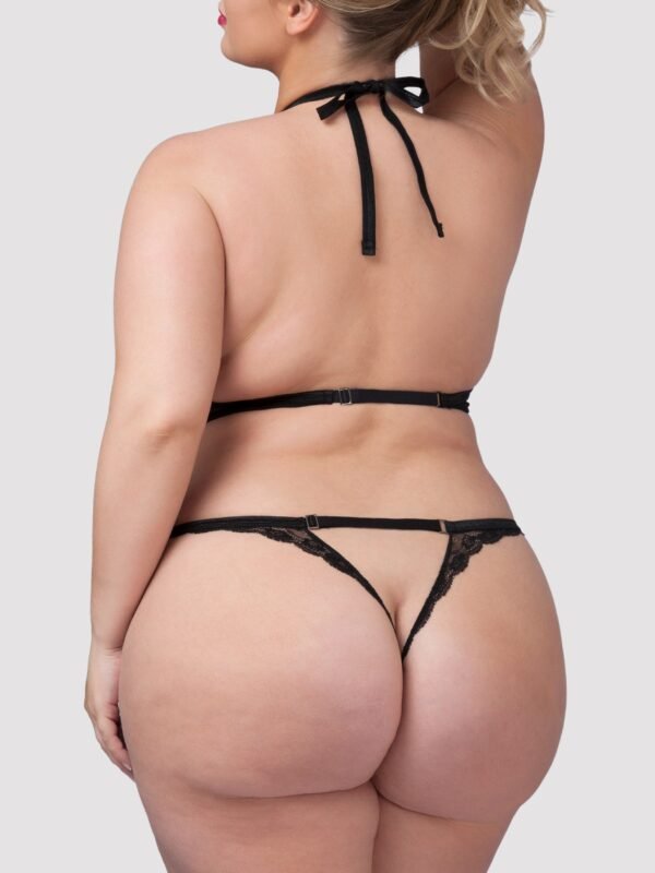 a36263g66947_3 Lovehoney Plus Size Underwired Lace Triangle Bra and Crotchless G-String Set