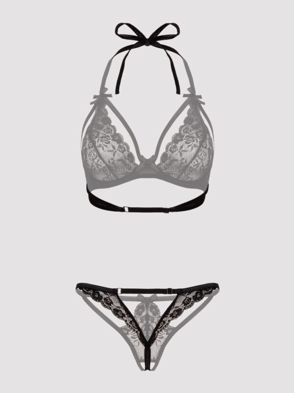 a36263g66947_5 Lovehoney Plus Size Underwired Lace Triangle Bra and Crotchless G-String Set