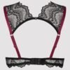 Lovehoney Plus Size Moonlight Peekaboo Bra and Garter Panties Set