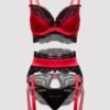 Lovehoney Plus Size Empress Red Satin and Lace Bra Set