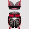Lovehoney Plus Size Empress Red Satin and Lace Bra Set