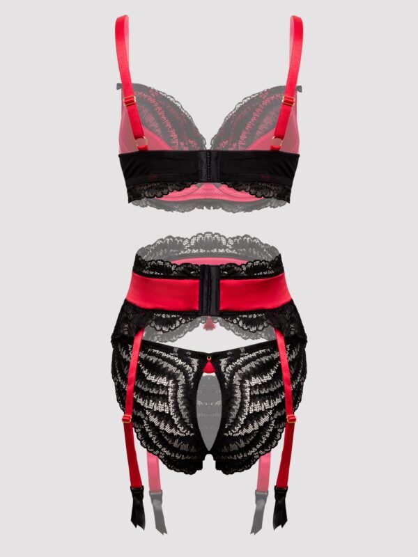 Lovehoney Plus Size Empress Red Satin and Lace Bra Set