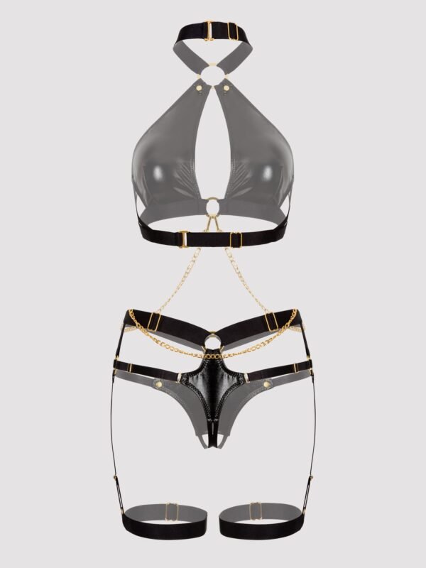 Lovehoney Plus Size Fierce Caged Desire Black Bra Set