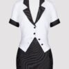 Lovehoney Fantasy Plus Size Sexy Secretary Top and Pinstripe Skirt Set
