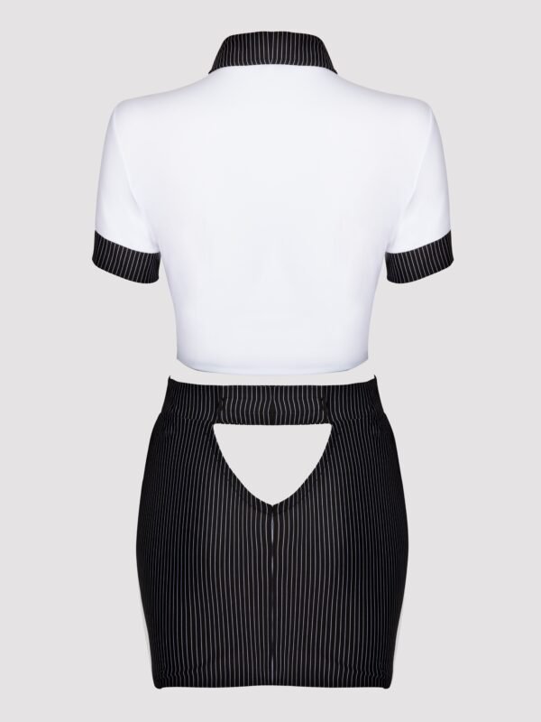 Lovehoney Fantasy Plus Size Sexy Secretary Top and Pinstripe Skirt Set