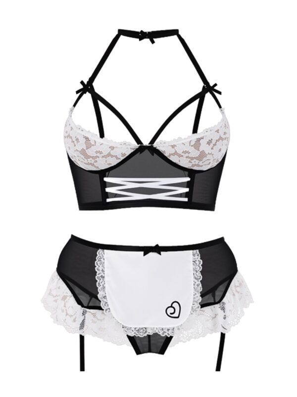 Lovehoney Fantasy Plus Size Frisky Maid Half Cup Crotchless Costume