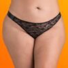 Lovehoney Plus Size Unwrap Me Women's Black Thong