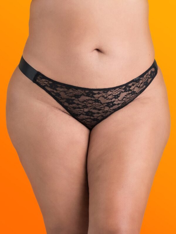 Lovehoney Plus Size Unwrap Me Women's Black Thong