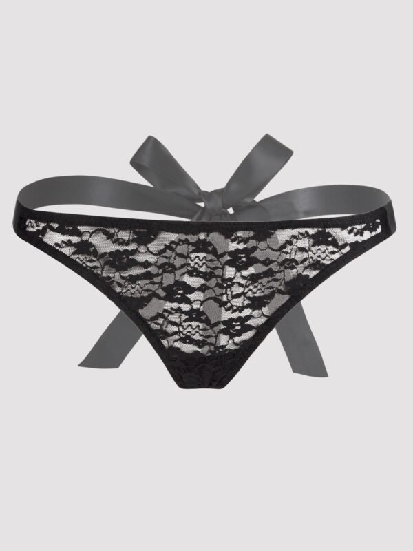 Lovehoney Plus Size Unwrap Me Women's Black Thong