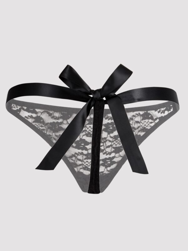 Lovehoney Plus Size Unwrap Me Women's Black Thong