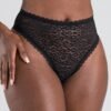 Lovehoney Black High-Waisted Leopard Lace Thong