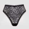 Lovehoney Black High-Waisted Leopard Lace Thong