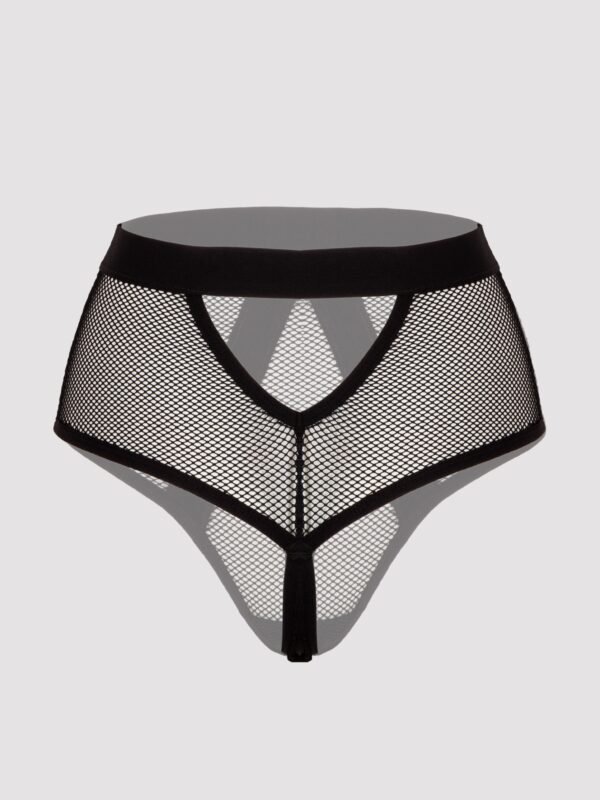 Lovehoney Black High-Waisted Fishnet Thong