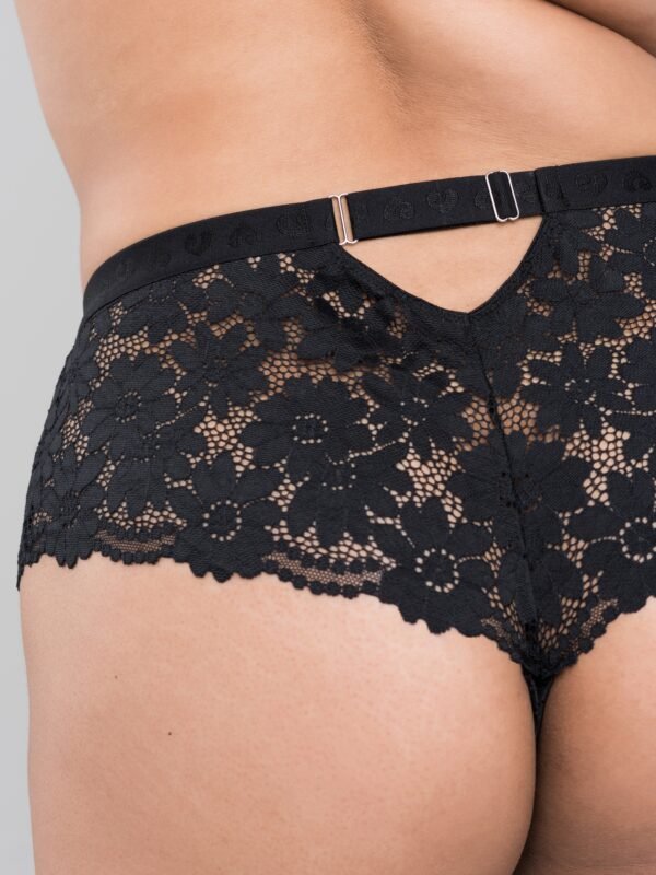a46820g84116_1 Lovehoney Mindful Black Recycled Lace Shorts