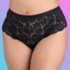 a46820g84116_2 Lovehoney Mindful Black Recycled Lace Shorts