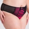 Lovehoney Plus Size Boudoir Belle Cherry High-Waisted Brazilian Garter Panties