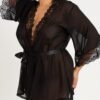 Lovehoney Plus Size Barely There Sheer Black Robe
