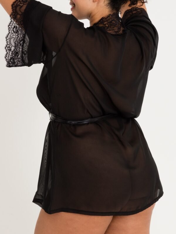 Lovehoney Plus Size Barely There Sheer Black Robe