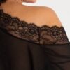 Lovehoney Plus Size Barely There Sheer Black Robe